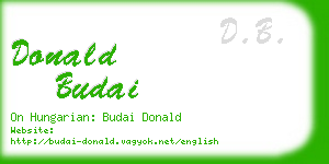 donald budai business card
